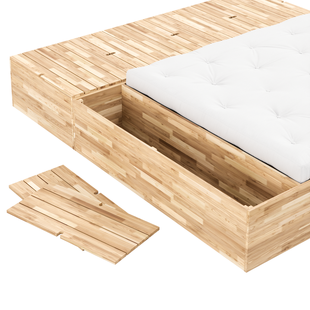 Basement Sengeramme 140 X 200 med oppbevaringsbenk