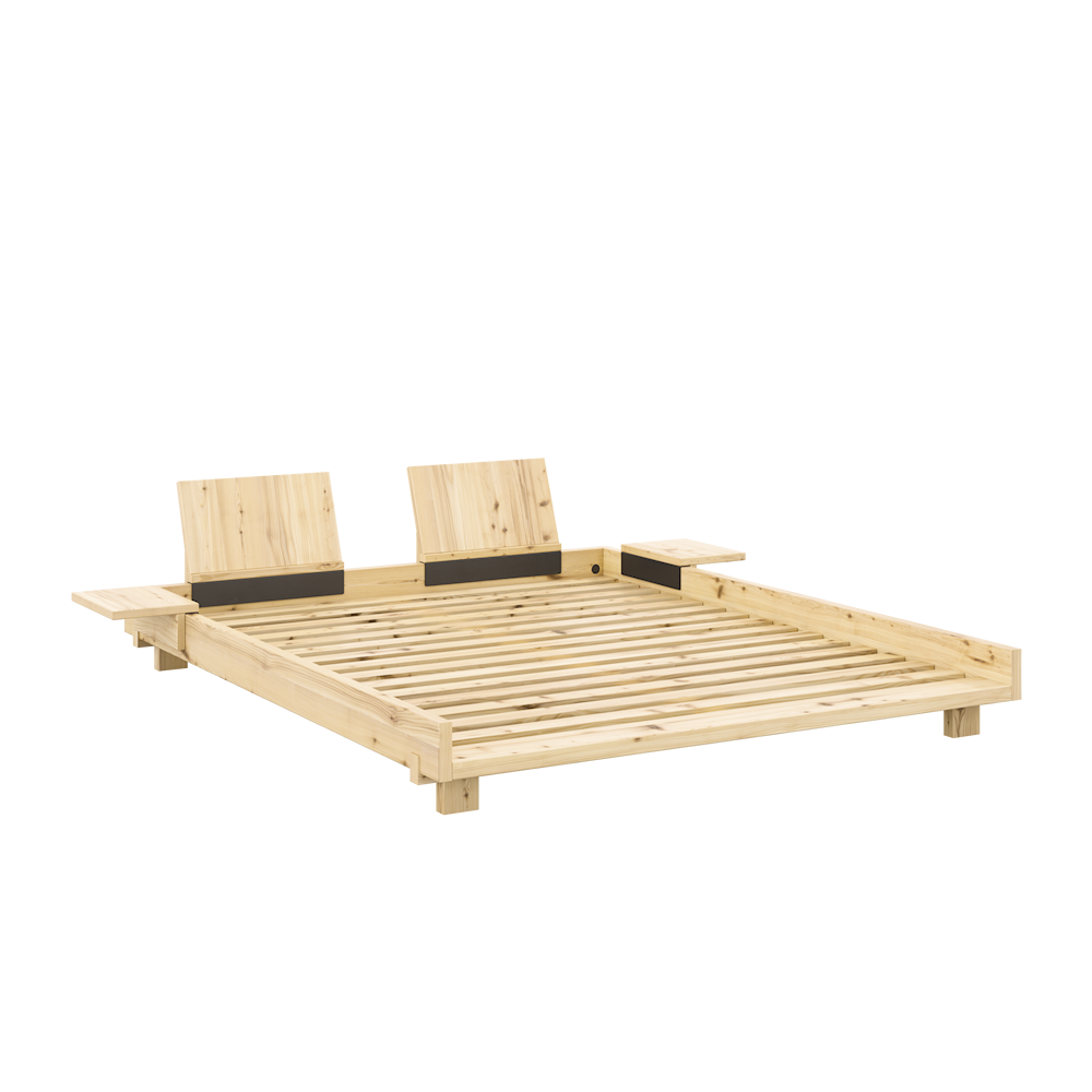 Social Sengeramme 160 X 200 med 2 ryggstøtter og sidebord