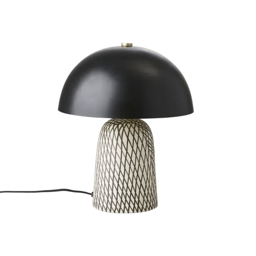 Affari of Sweden Bordlampe Fungi bordlampe Limited Edition M, sort/elfenben