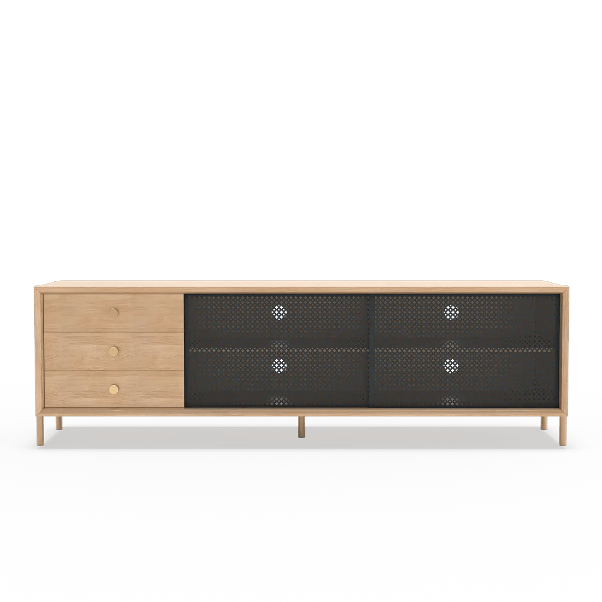 
                  
                    Hartô Design Skjenk 162 cm med skuffer Gabin Sideboard Skjenk Eik/Skifergrå
                  
                