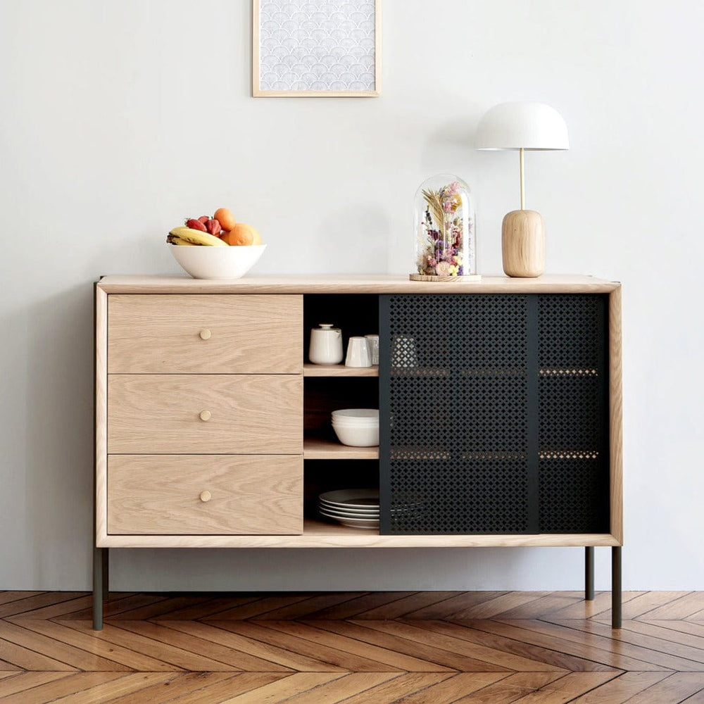 
                  
                    Hartô Design Skjenk Gabin High Sideboard Skjenk Eik/Skifergrå
                  
                