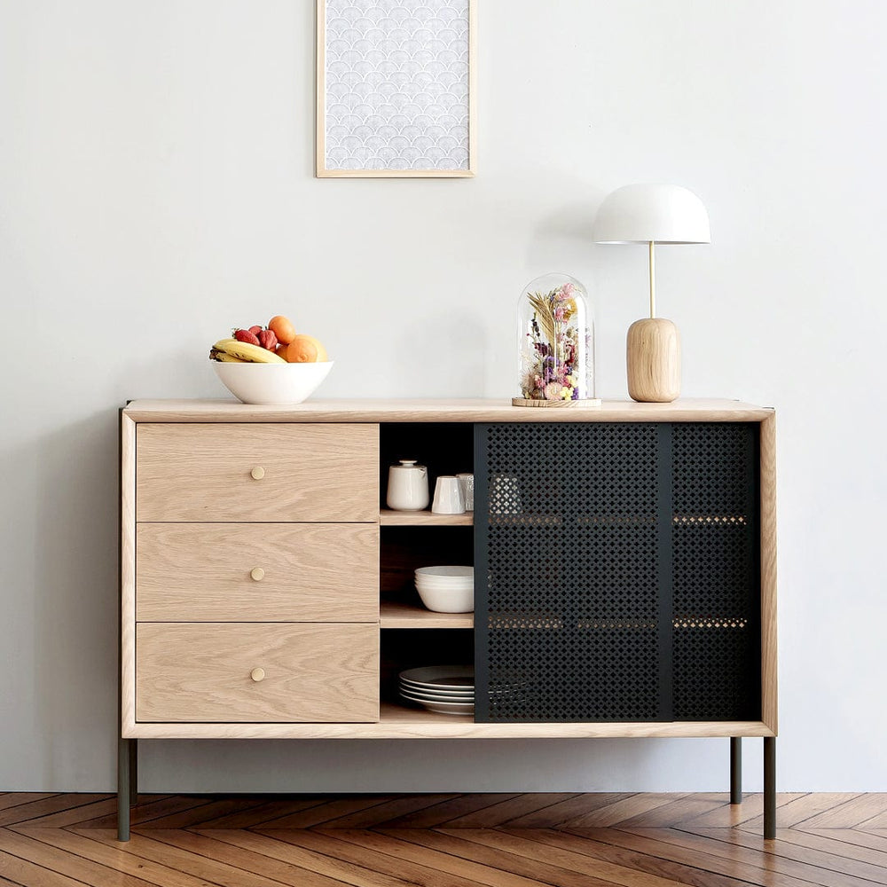 
                  
                    Hartô Design Skjenk Gabin High Sideboard Skjenk Valnøtt/Skifergrå
                  
                