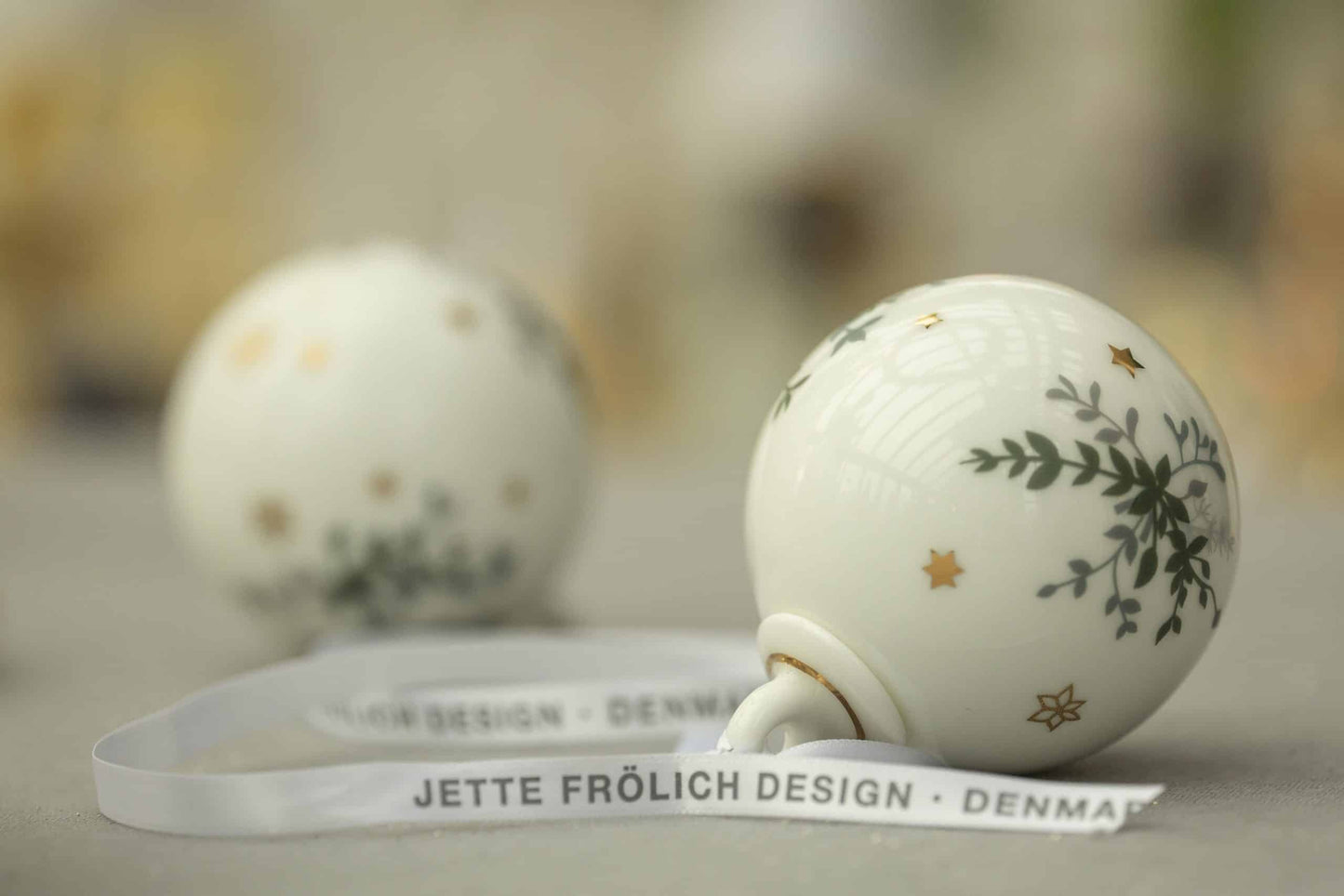 Jette Frölich Design Julepynt Vinterstjerner Julekule porselen